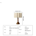 Japanese-style solid wood table lamp on living room table, 32 x 50cm, three-colour light source