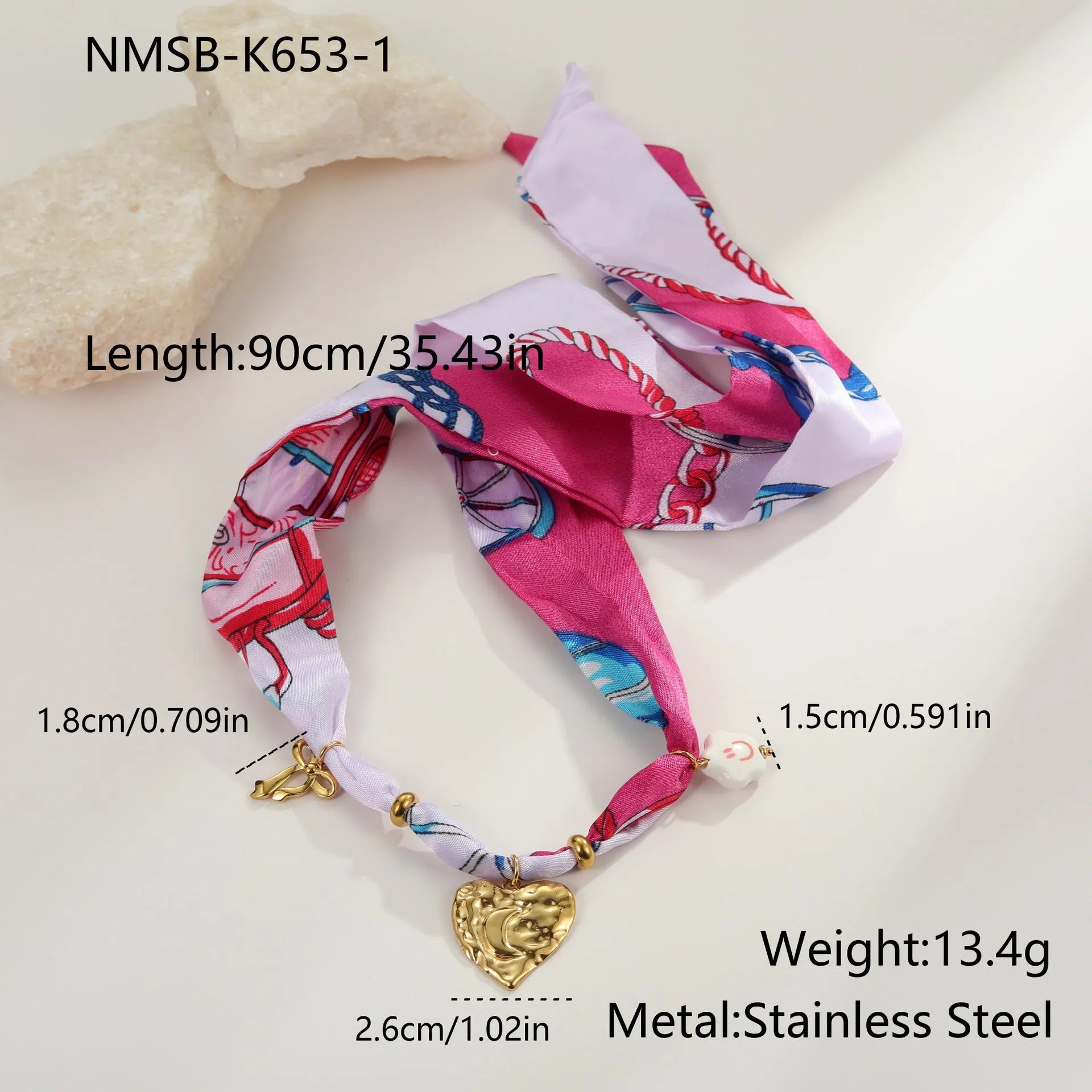 Stainless steel geometric chain necklace and bracelet set with 18K gold electroplating