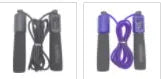 Adult fitness skipping rope with foam handles showing 3 metre PVC rope in multiple colour options