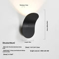 Modern simplicity living room wall light in brushed black finish measuring 100x120x180mm