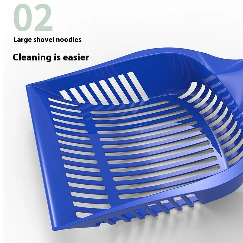 PP plastic cat litter scoop in red, yellow, or blue available in small or medium size