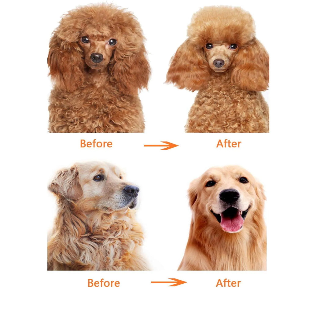 Red pet grooming comb with stainless steel short and long teeth for dematting dogs cats poodles horses