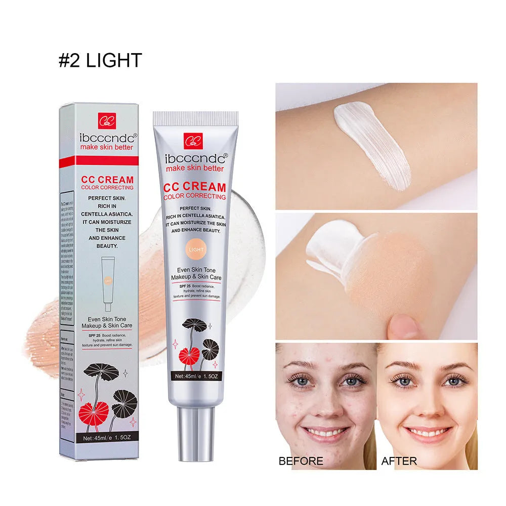 Erborian CC Cream tube in dark and light shades for colour-correcting, moisturising makeup.