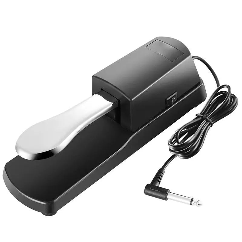 Universal electronic keyboard sustain pedal in ABS plastic with single leg design