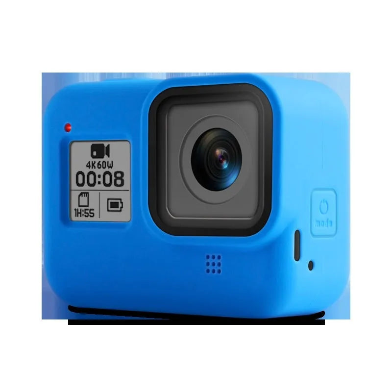 GoPro Hero8 Black silicone protective sleeve with anti-lost carrying strap in blue colour option