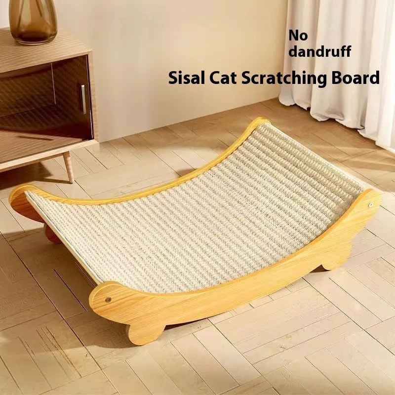 Natural sisal cat scratch board in pastoral style, available in large and small sizes