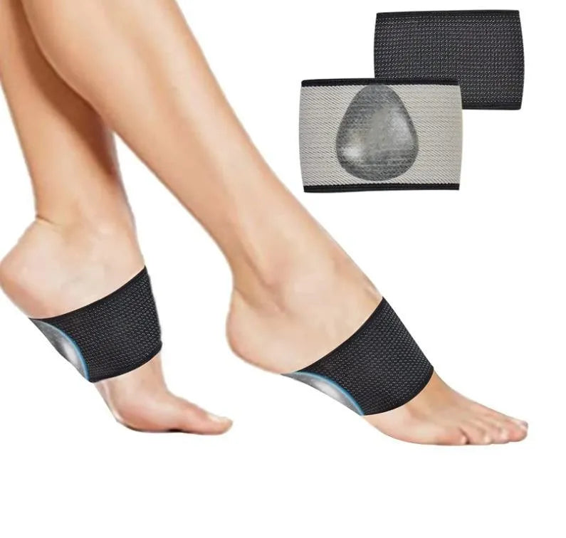 PU elastic arch support foot bandage for flat feet in ordinary and heart pad styles