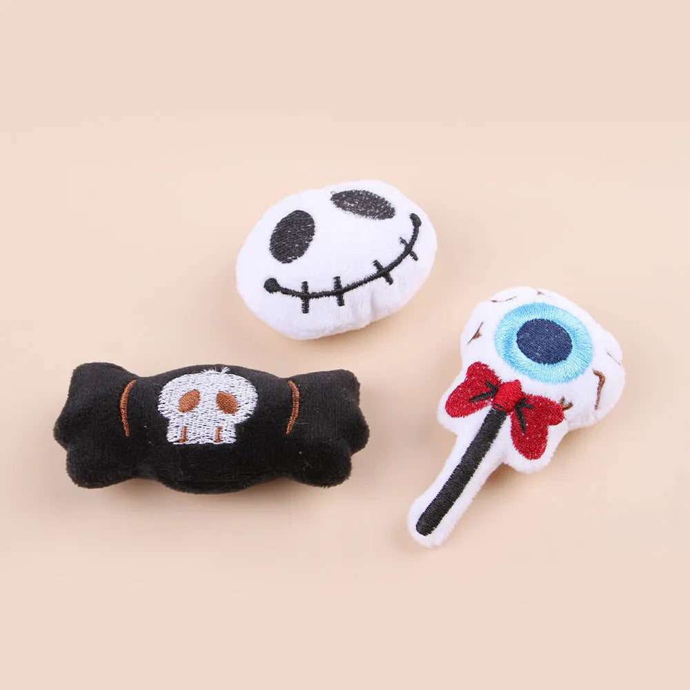 Cat tease wand with a small plush head attachment in a choice of designs.