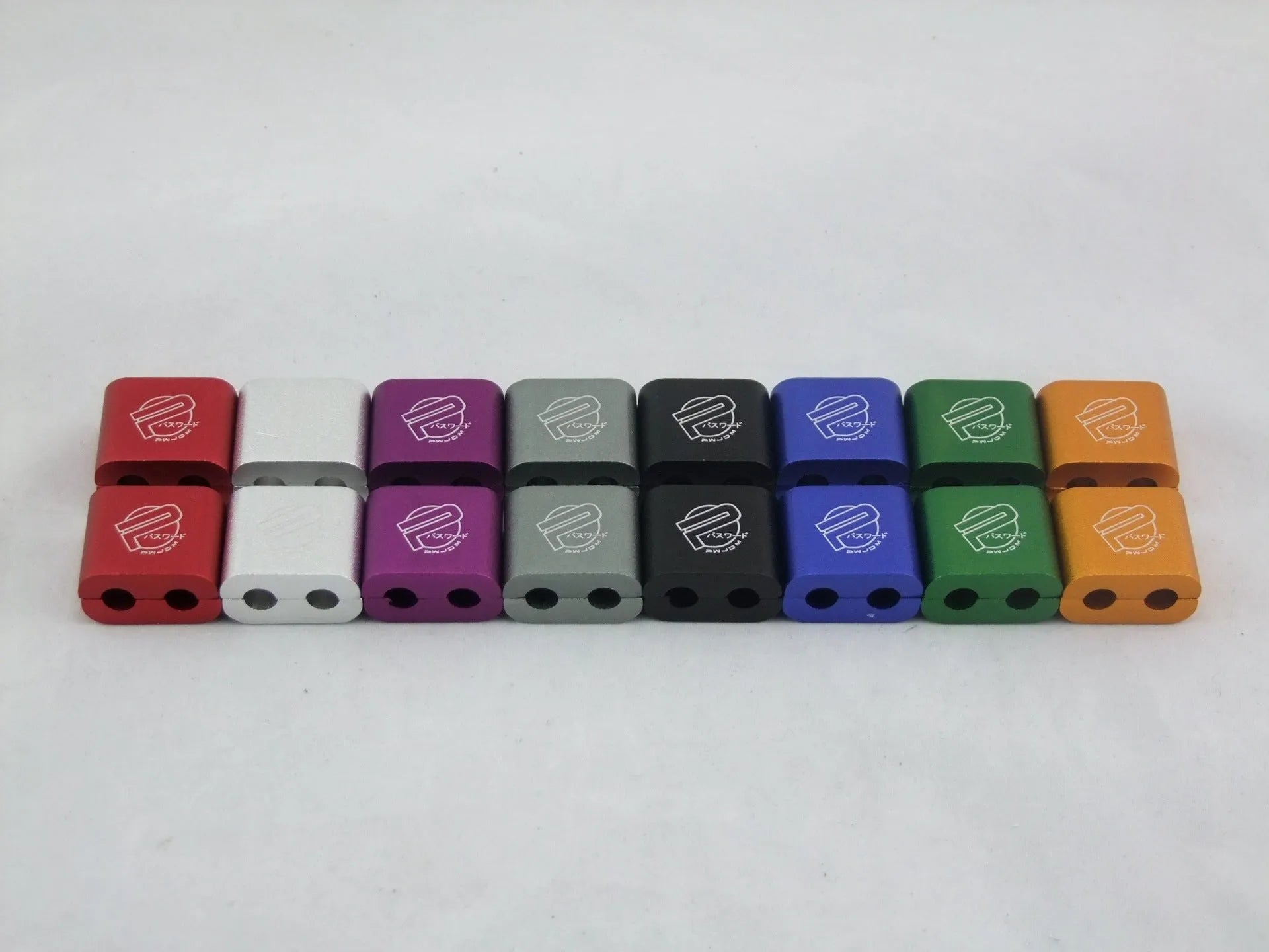 Three-piece metal car modification fastening clamp in multiple colour options