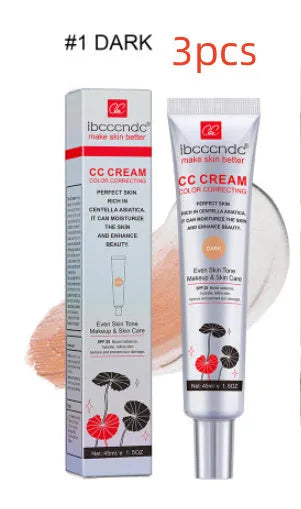 Erborian CC Cream tube in dark and light shades for colour-correcting, moisturising makeup.