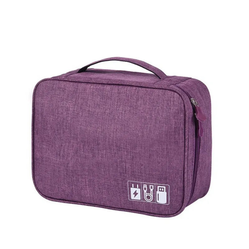 Cationic fabric digital accessories sorting bag in a choice of six colours with dimensions 245x180x100mm