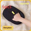 Black pet hair removal gloves with silicone bristles for dog cat rabbit grooming