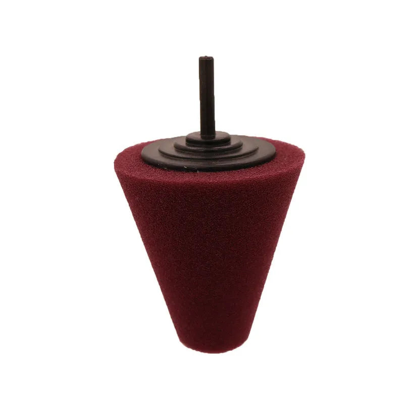 Car wheel cone polishing sponge grinding head 80mm diameter 6mm bore for hub and handle polishing