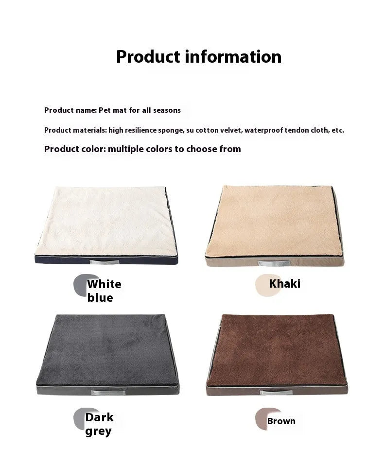 Removable washable memory sponge dog mat in brown, shown in a 100x75cm size.