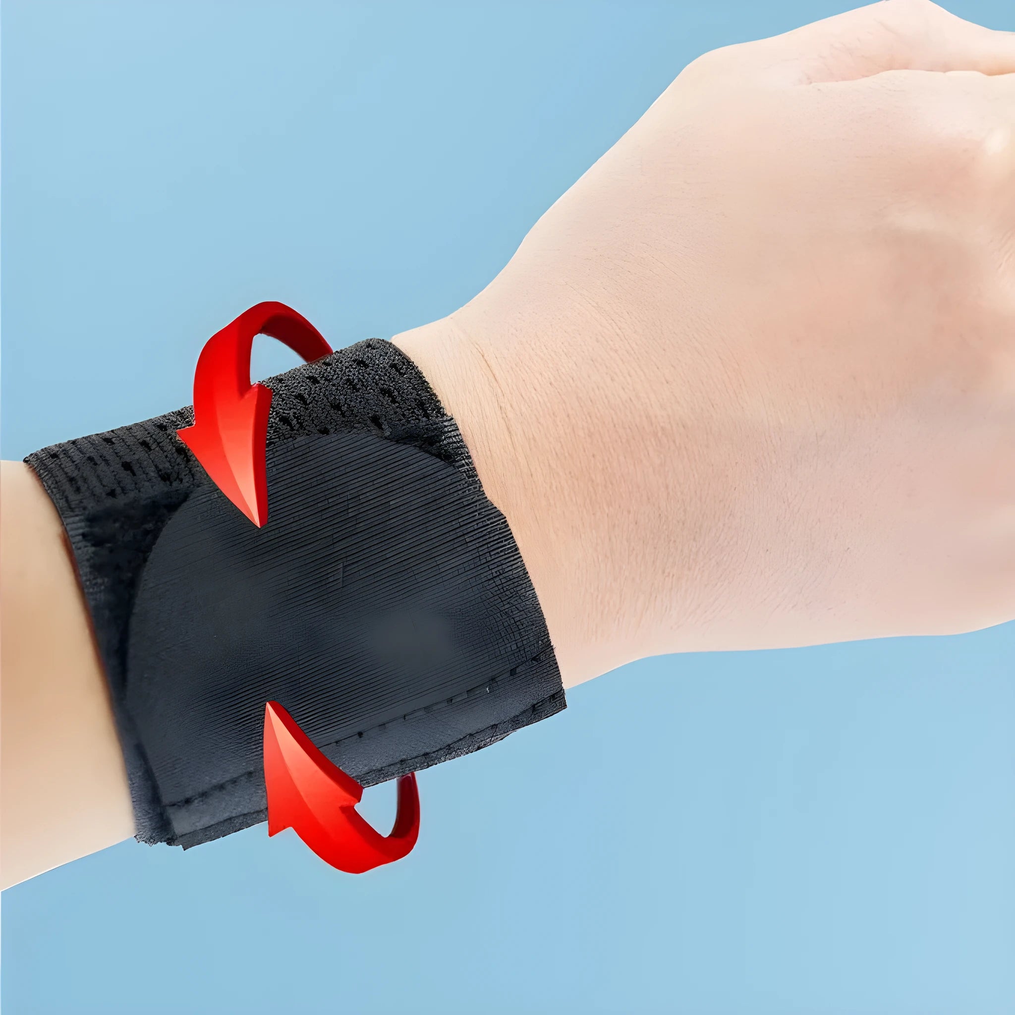 High elastic breathable athletic wristguards in pink, black and grey colours