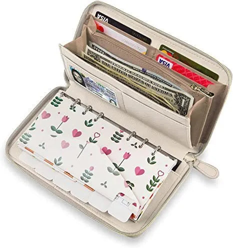 PU leather anti-theft RFID-blocking card holder in seven colour options on a solid background