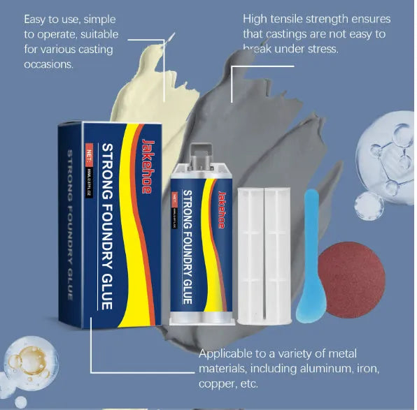 85ml metal casting glue epoxy kit with applicator tools for stainless steel copper aluminium waterproof repairs