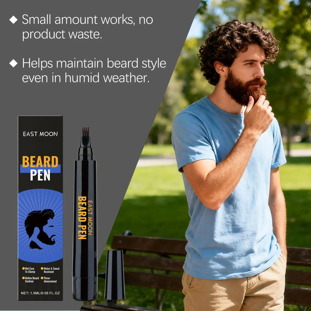 Men's natural shaping beard pen 1.5ml for facial hair taming and styling with water-based gel