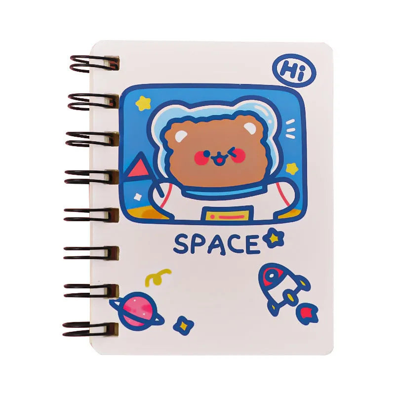 Astronaut series flipped portable pocket notebook measuring 10.5 by 8 centimetres