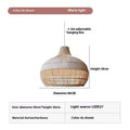 Rattan chandelier with 60cm diameter and woven silent wind style design