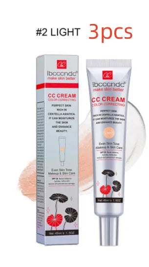 Erborian CC Cream tube in dark and light shades for colour-correcting, moisturising makeup.