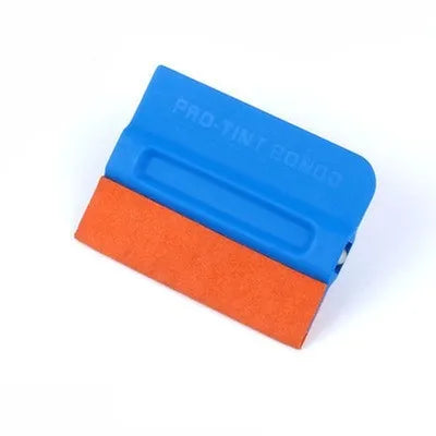 Film scraper tool with ABS plastic body and interchangeable deerskin or wool scraping surface for car vinyl wrap application