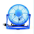Mini USB desk fan in black colour showing adjustable tilt mechanism and compact 16cm size