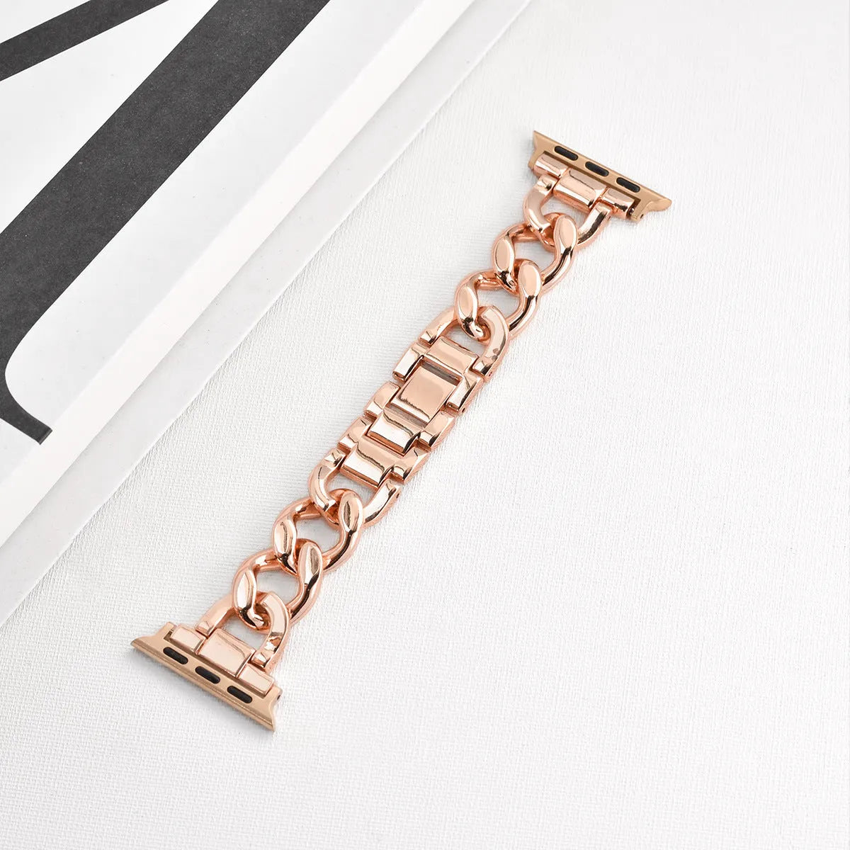 Denim chain metal Apple Watch strap in silver, black, gold, rose gold or Starlight colour options