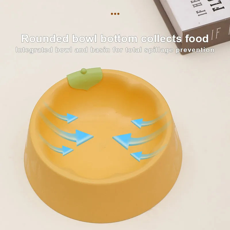 Green plastic double pet bowl with flower-shaped feeding areas and anti-tipping base design