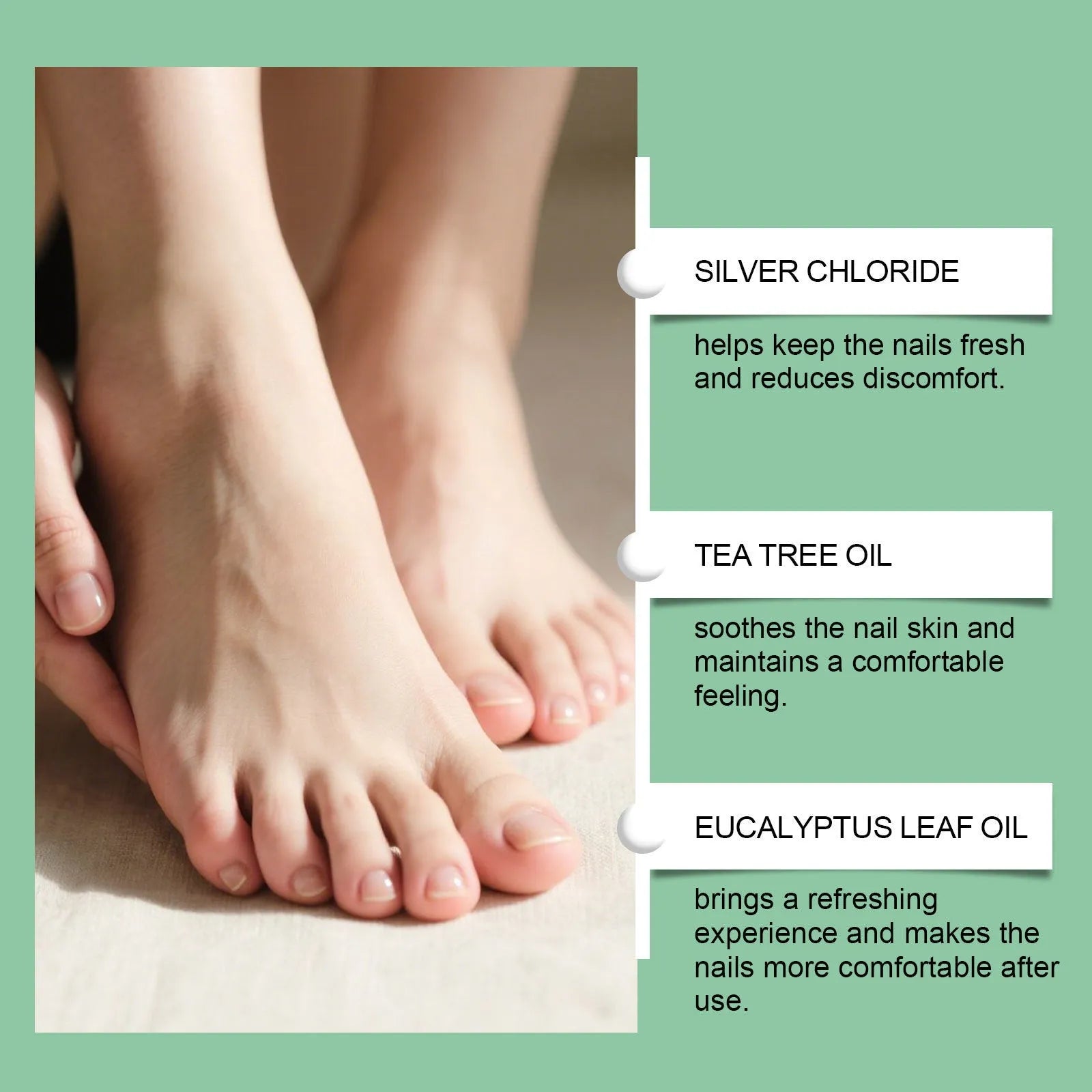 10ml nail care essence bottle with tea tree oil and eucalyptus leaves oil for daily gentle cleansing and moisturising