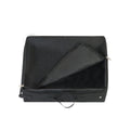 Black 600D Oxford cloth folding cat litter box open on floor showing 40x30x15cm size