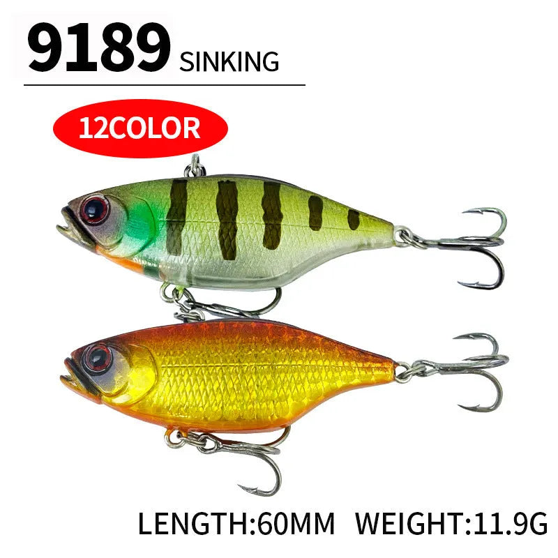 60mm 11.9g long-range submerged biomimetic fishing bait in multiple colour options