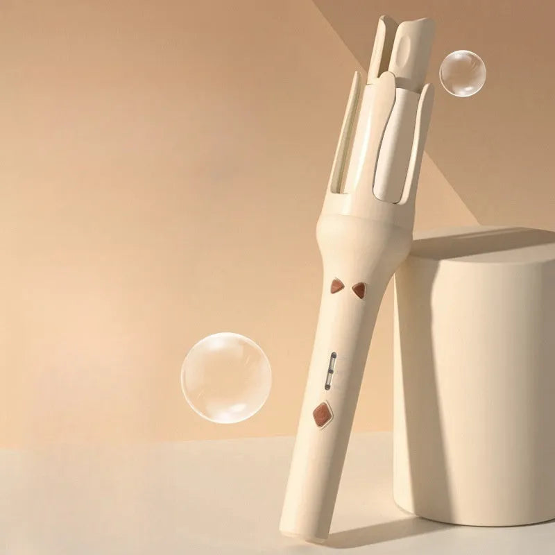 White brand automatic hair curler with 32mm barrel and choice of plug adapters