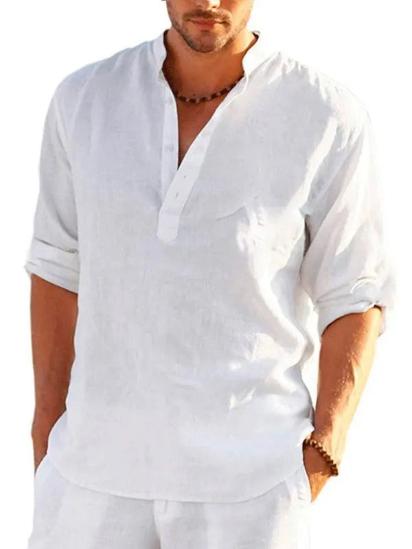 British style bamboo hemp short sleeve shirt with 3D thermal transfer stripe patterns in summer colours