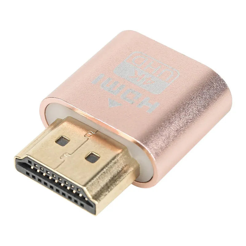 Graphics card HDMI virtual display dongle in metallic finish with 26.5mm length
