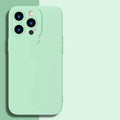 Silicone phone case for iPhone 11/12 series in black, soft protective cover with slim fit