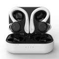 Noise-cancelling true wireless sports headphones with hanging ear design and removable ear hooks in multiple colours
