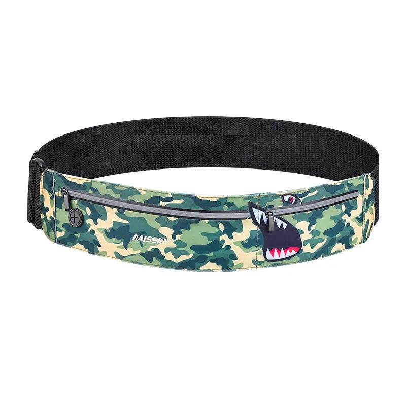 8 inch waterproof waist bag in camouflage crocodile colour for outdoor sports