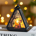 Portable Halloween pumpkin LED lamp decoration with plastic and glass construction
