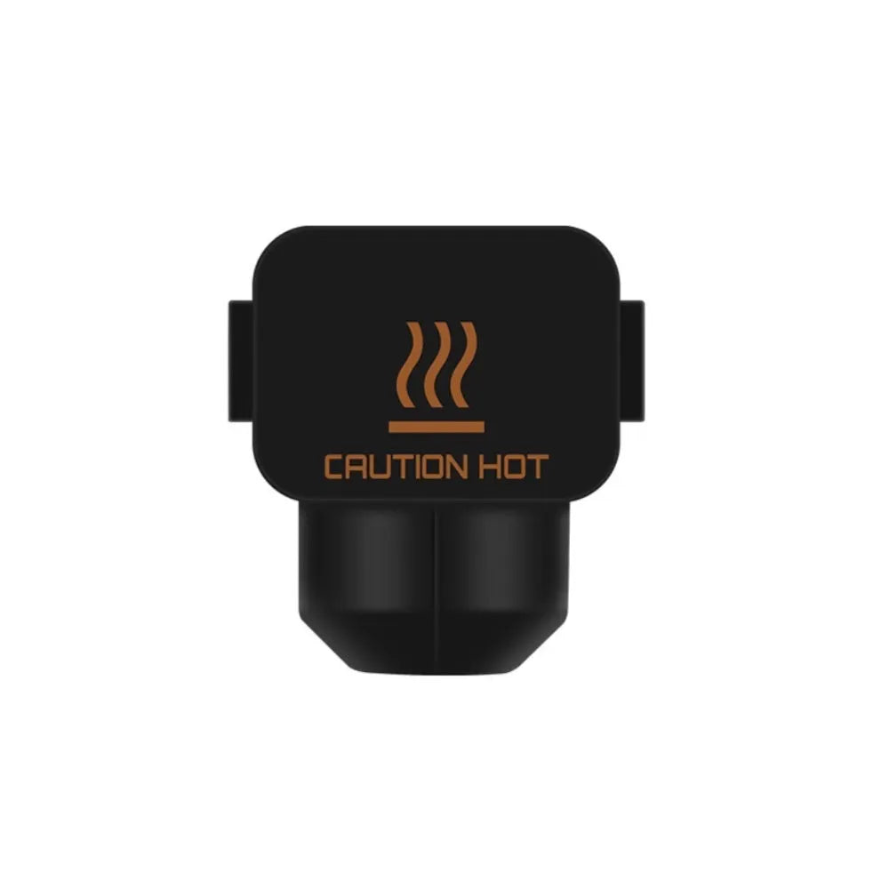 Hardened steel hot end nozzle kit with four sizes for Bambu Lab A1 Mini 3D printer, includes black silicone sleeve.
