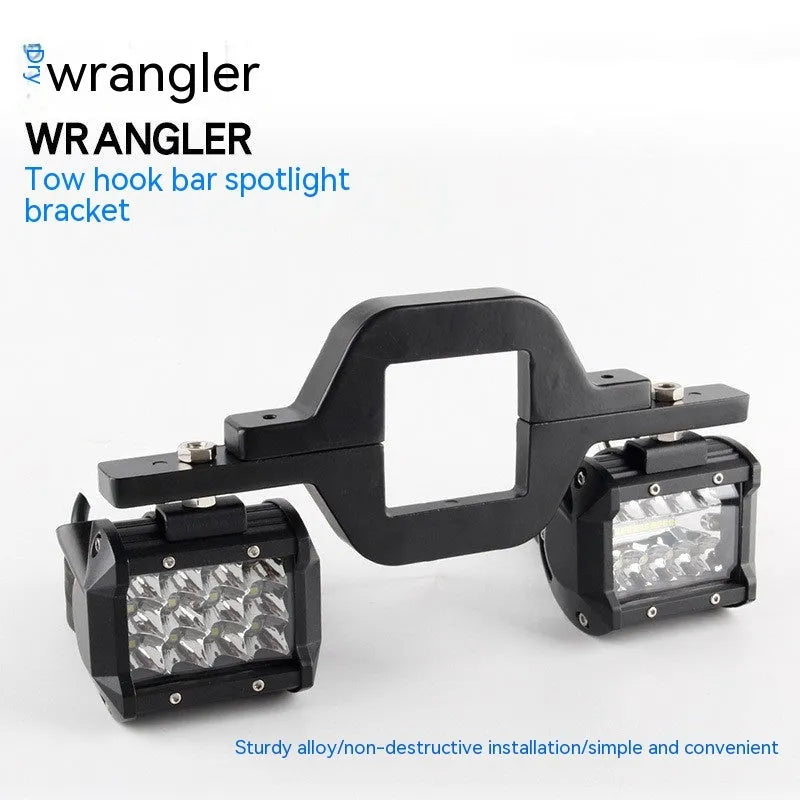 Black aluminium alloy LED reverse light bracket for Wrangler Jeep vehicle