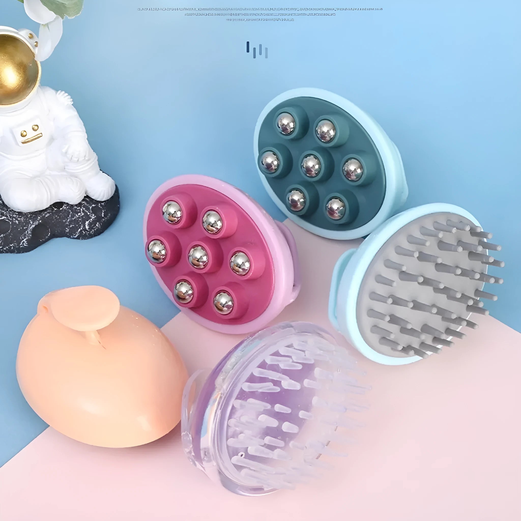 Tummy Head Seven Beads Instrument Thin Waist Fitness Equipment Magnetic Body Shaping Leg Ball Massager in Blue Orange Pink
