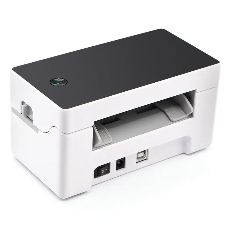 Thermal label printer with Bluetooth and USB ports, 150mm/s speed, 203 dpi, 16x8x8cm for barcode and sticker printing