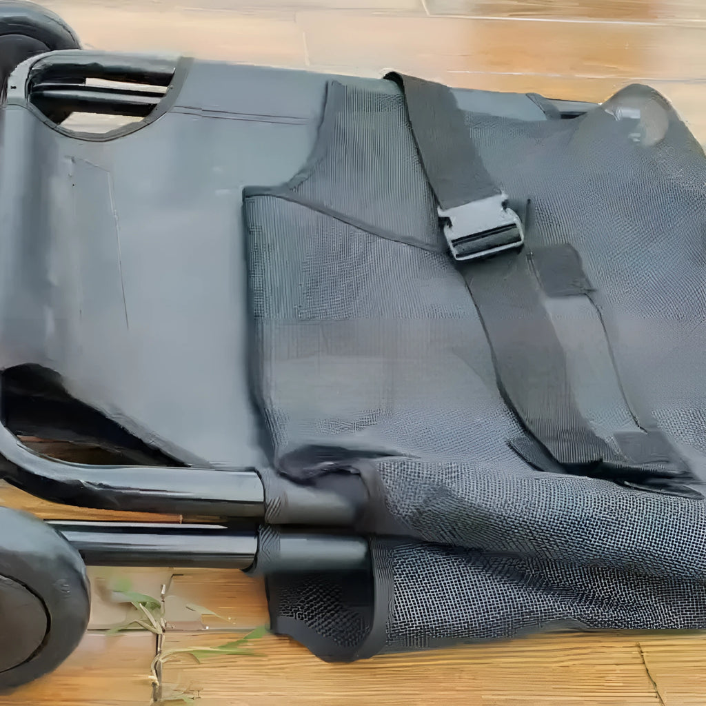 Black foldable aluminium alloy pet stretcher for large dogs in emergency transfer situations