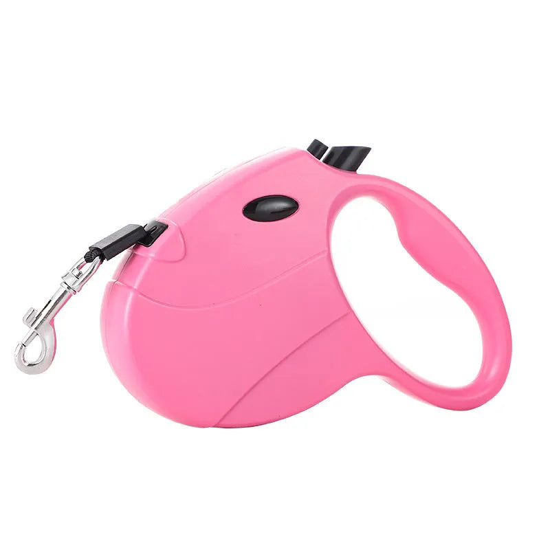 Automatic telescopic traction rope for pets in ABS plastic, 140x168mm, available in multiple colours including Footprint Black and Dog Head Sky Blue