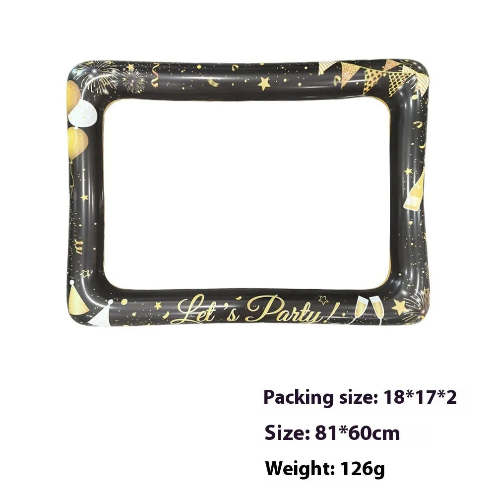 Christmas inflatable photo frame PVC prop for youth photography and holiday events
