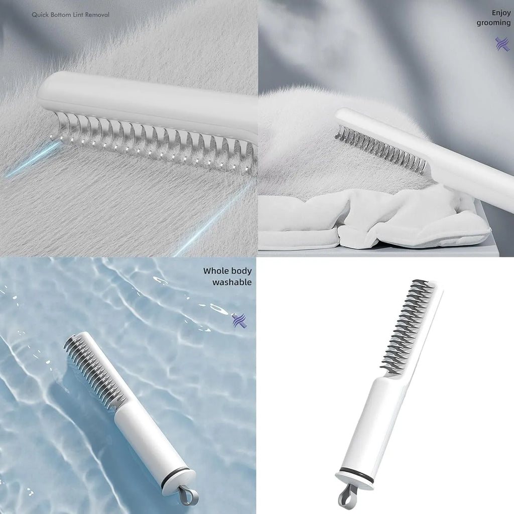 Stainless steel pet dematting comb with comfortable handle in pink colour option