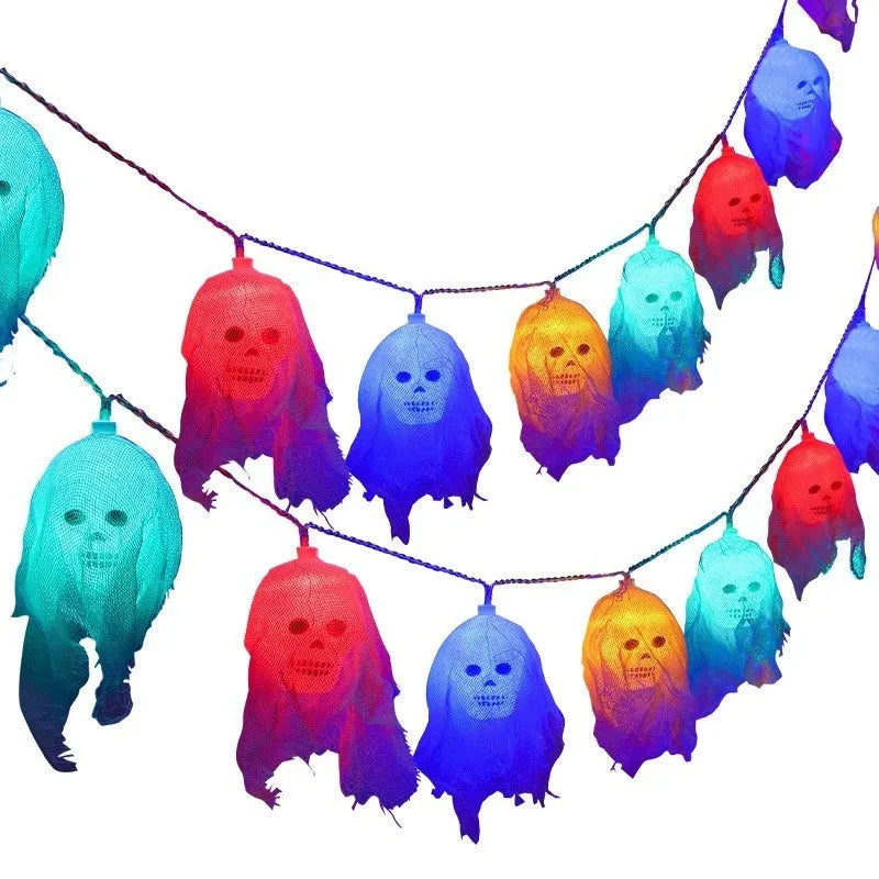 Halloween battery-powered LED coloured lights for indoor wall decoration with plastic shell