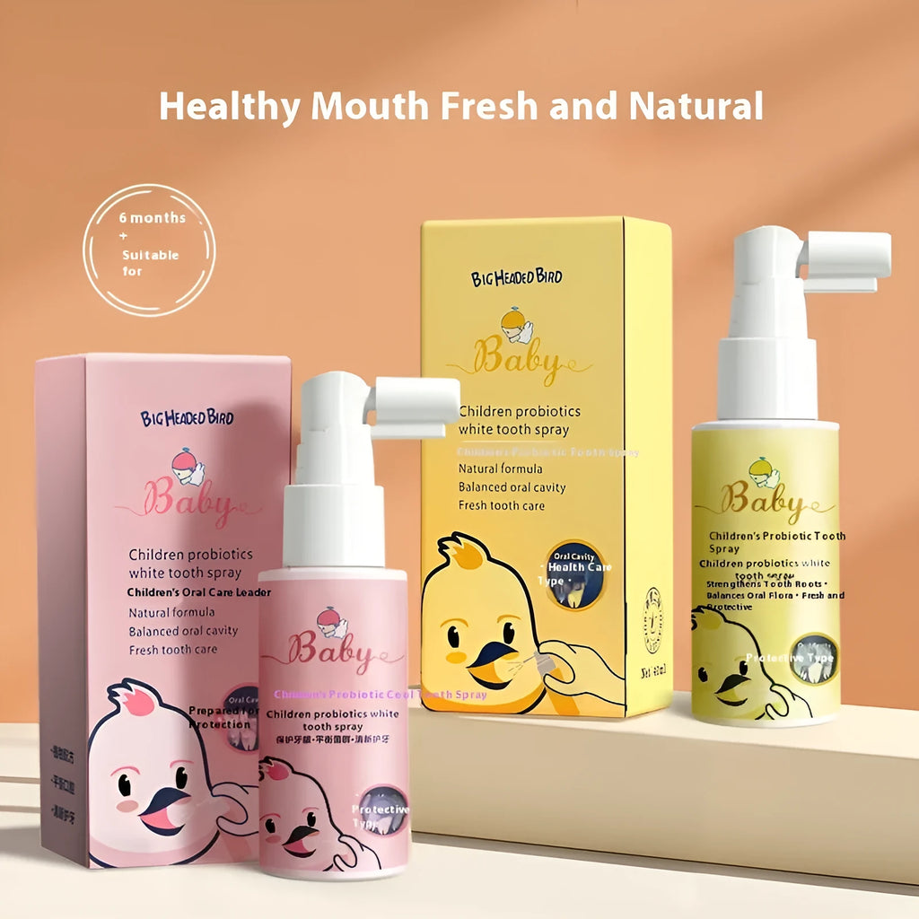 Children's probiotic white teeth cleaning spray bottle 40ml with anticavity properties