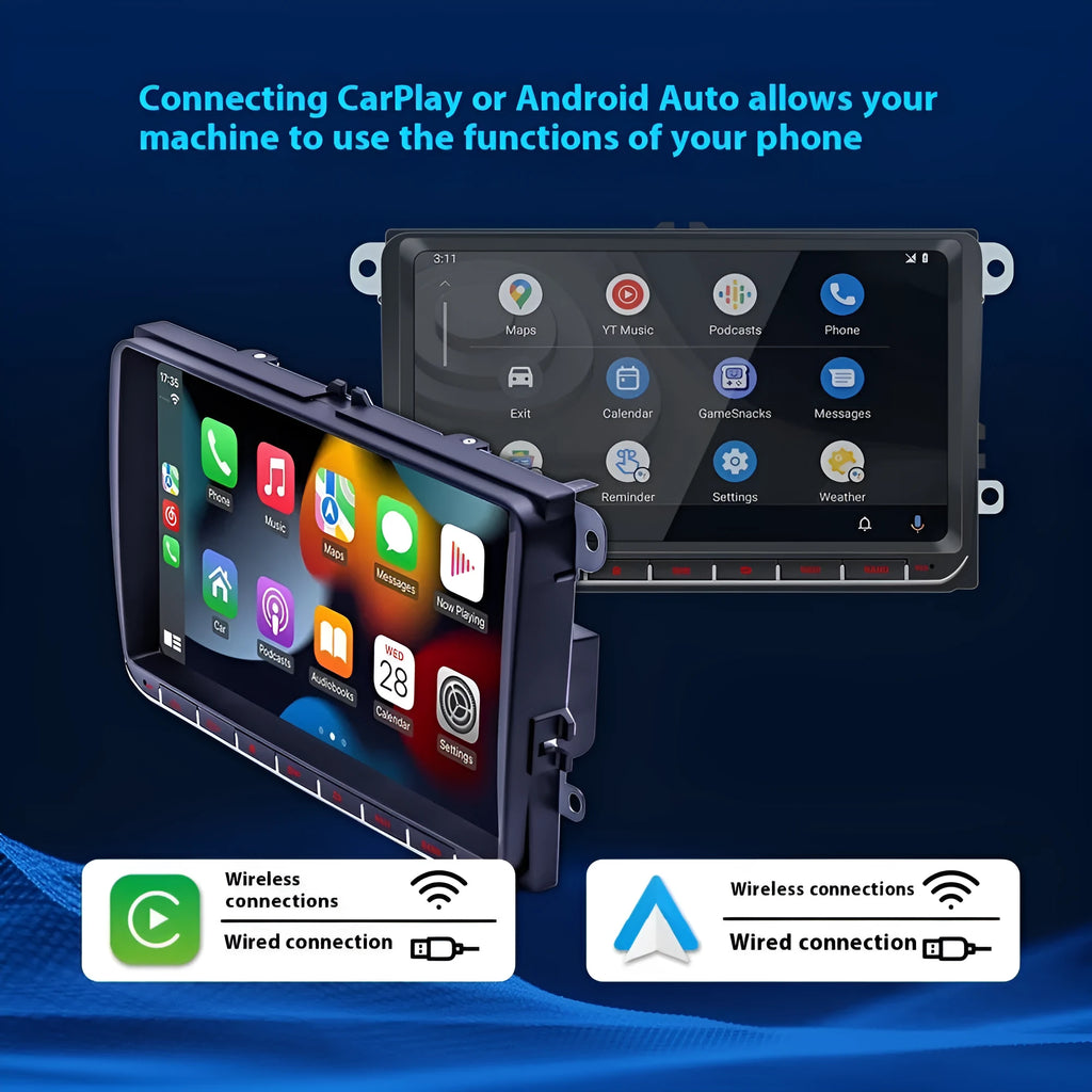 Android 9-inch car GPS navigation integrated host for Volkswagen with Bluetooth and touchscreen
